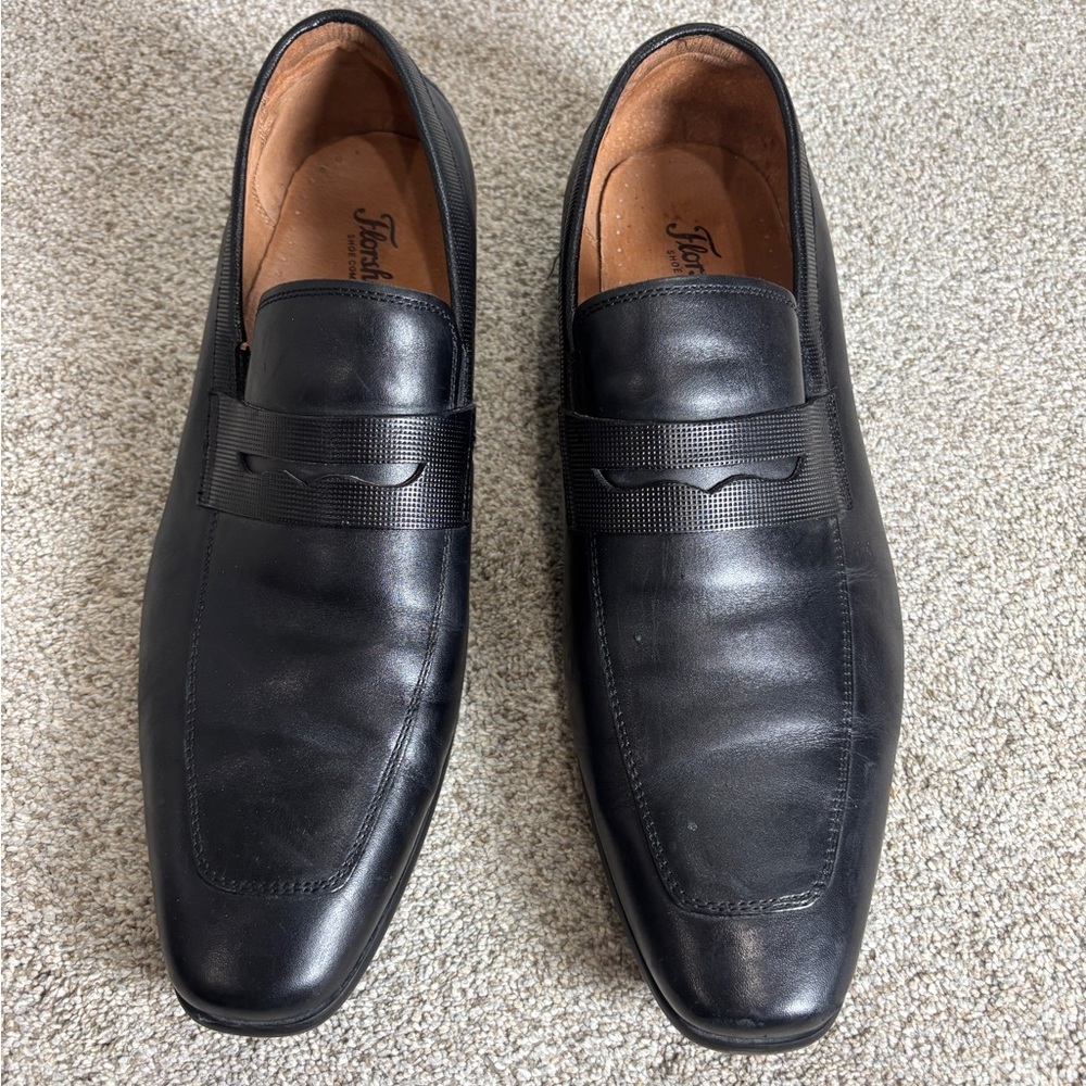 Florsheim Postino Moc Toe  Penny Loafer Mens 13EEE Black Leather Shoes
